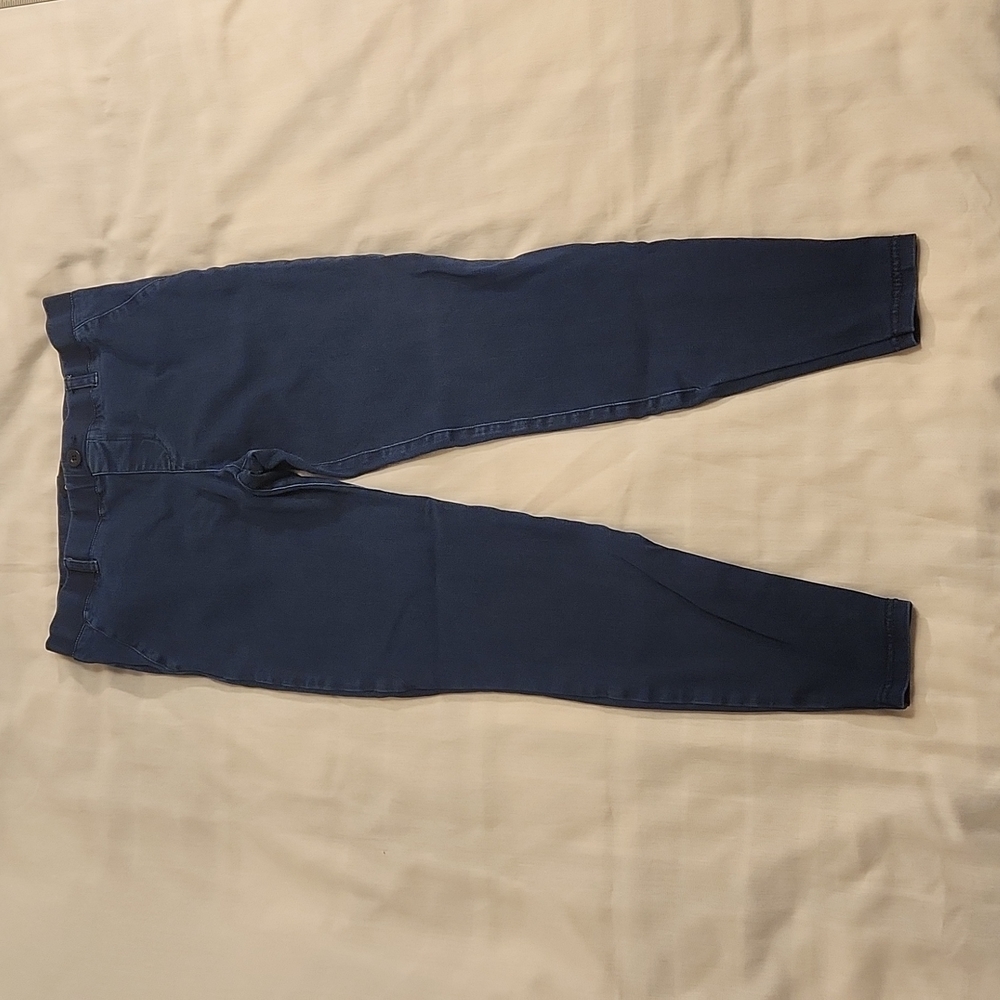 Betabrand pull‎ on jean leggings women's medium blue stretchy